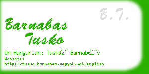 barnabas tusko business card